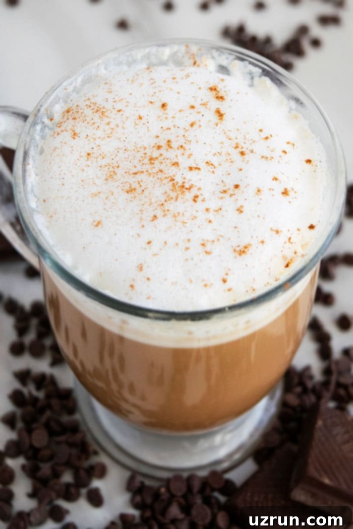 Homebrew Mocha Magic 3 Easy Mocha Latte- Closeup