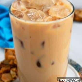 Velvet Vanilla Chill 4 Iced Vanilla Latte in a Clear Glass on a Plate with Cookies