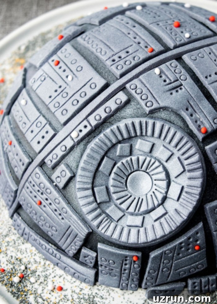 Simplified Death Star Destruction Cake 3 Homemade Star Wars Birthday Cake - Death Star Design