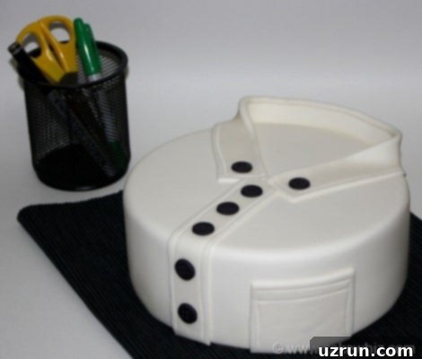 Easy Shirt Cake on White Background