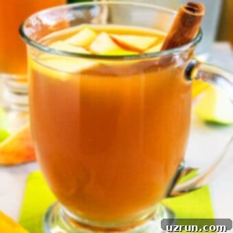 Cozy Slow Cooker Apple Cider 5 Easy Homemade Slow Cooker Apple Cider in Glass Cup on Green Napkin.