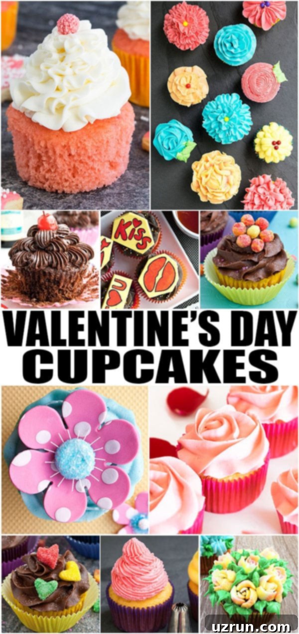 Sweetheart Chocolate Strawberry Cupcakes 4 Collage Image With Many Valentines Cupcakes Ideas