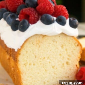 Classic Cream Cheese Pound Cake 5 Best Cream Cheese Pound Cake With Topping of Whipped Cream and Fresh Berries.