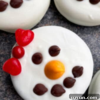 Festive Oreo Snowmen 6 Easy Homemade Snowman Cookies on Rustic Gray Background