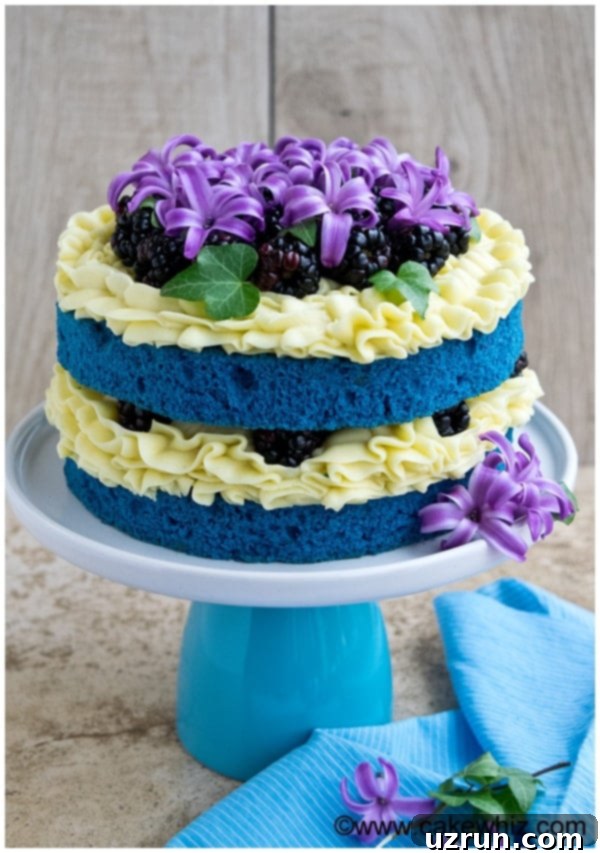 Naked Cake with Flowers and Fruits