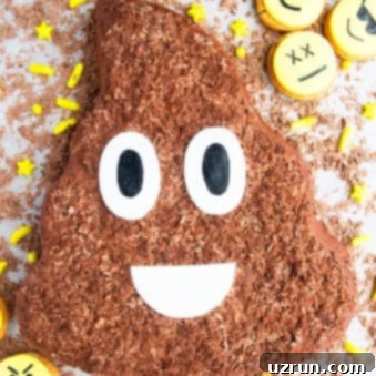 Easy Poop Emoji Cake 6 Easy Emoji Cake on Gray Background With Emoji Cookies