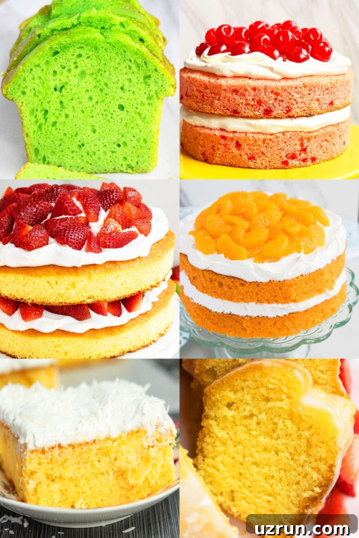 Cake Mix Desserts Made Easy 28 Collage Image With Many Easy Doctored Cake Mix Recipes With Fruits and Citrus
