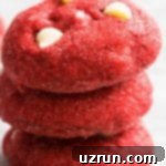Cake Mix Desserts Made Easy 63 Stack of Easy Red Velvet Cookies With Cake Mix on Rustic Gray Background