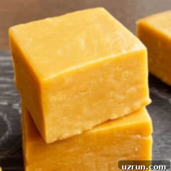 Effortless 2-Ingredient Caramel Fudge 5 Stack of Easy Caramel Fudge With 2 Ingredients on Black Base
