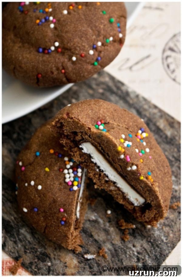 Peppermint Burst Cookies 4 Festive Holiday Cookies With Sprinkles That are Cut in Half to Reveal Peppermint