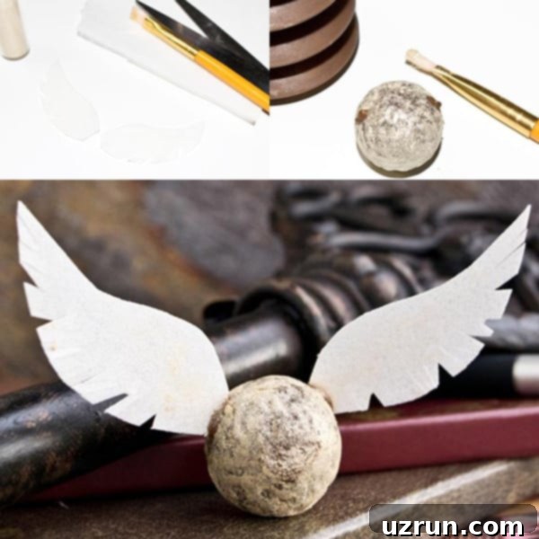 Crafting Magical Golden Snitch Truffles 5 Collage Image With Step by Step Pictures on How to Make Golden Snitch Truffles