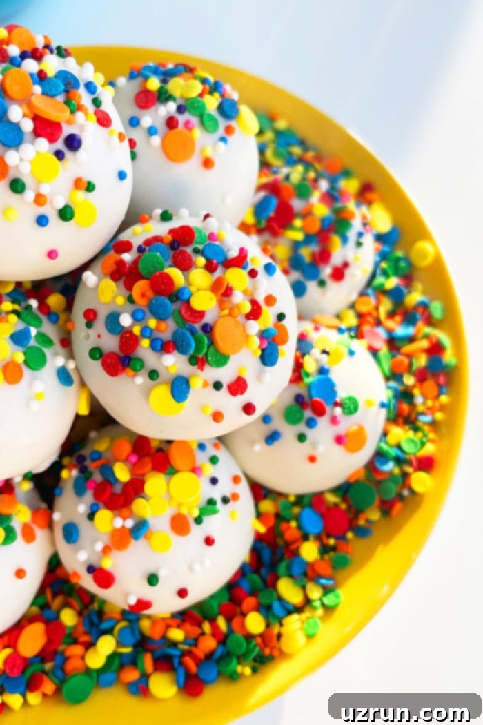 Easy Cake Truffles With Cake Mix in Yellow Plate and White Background