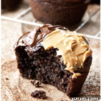 Fluffy Sugar-Free Chocolate Cupcakes 13 Easy Sugar Free Chocolate Cupcakes on Brown Paper- Partially Eaten.