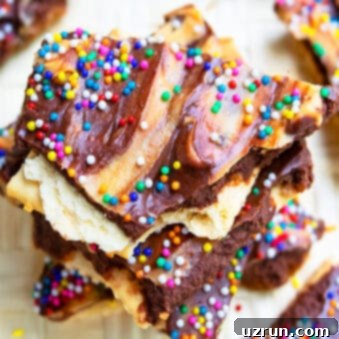 Easy Ripe Banana Dessert Recipes 6 Stack of Chocolate Banana Peanut Butter Saltine Cracker Candy