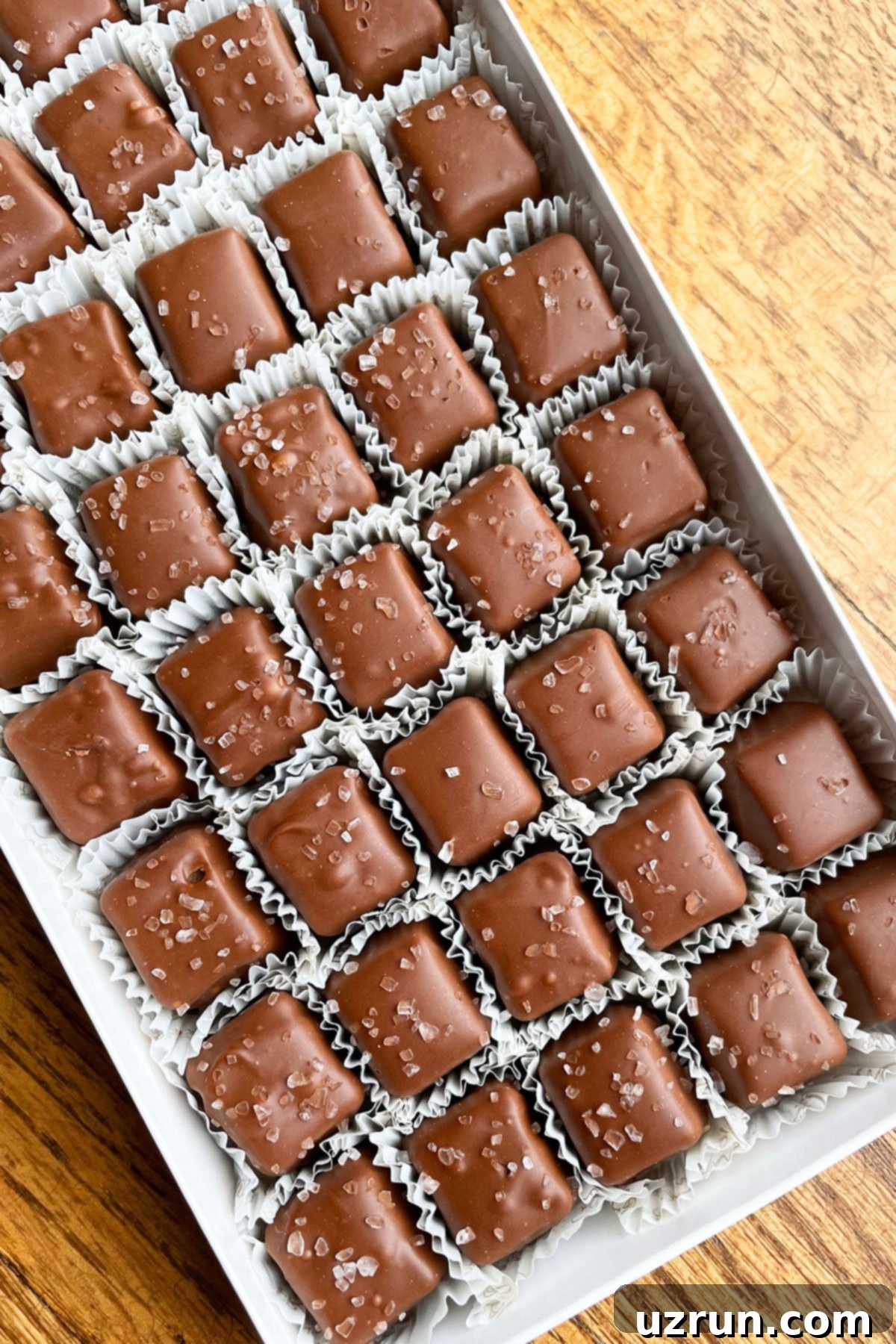 Easy Homemade Food Gifts for Christmas 25 Homemade Salted Chocolate Caramel Gift Box.