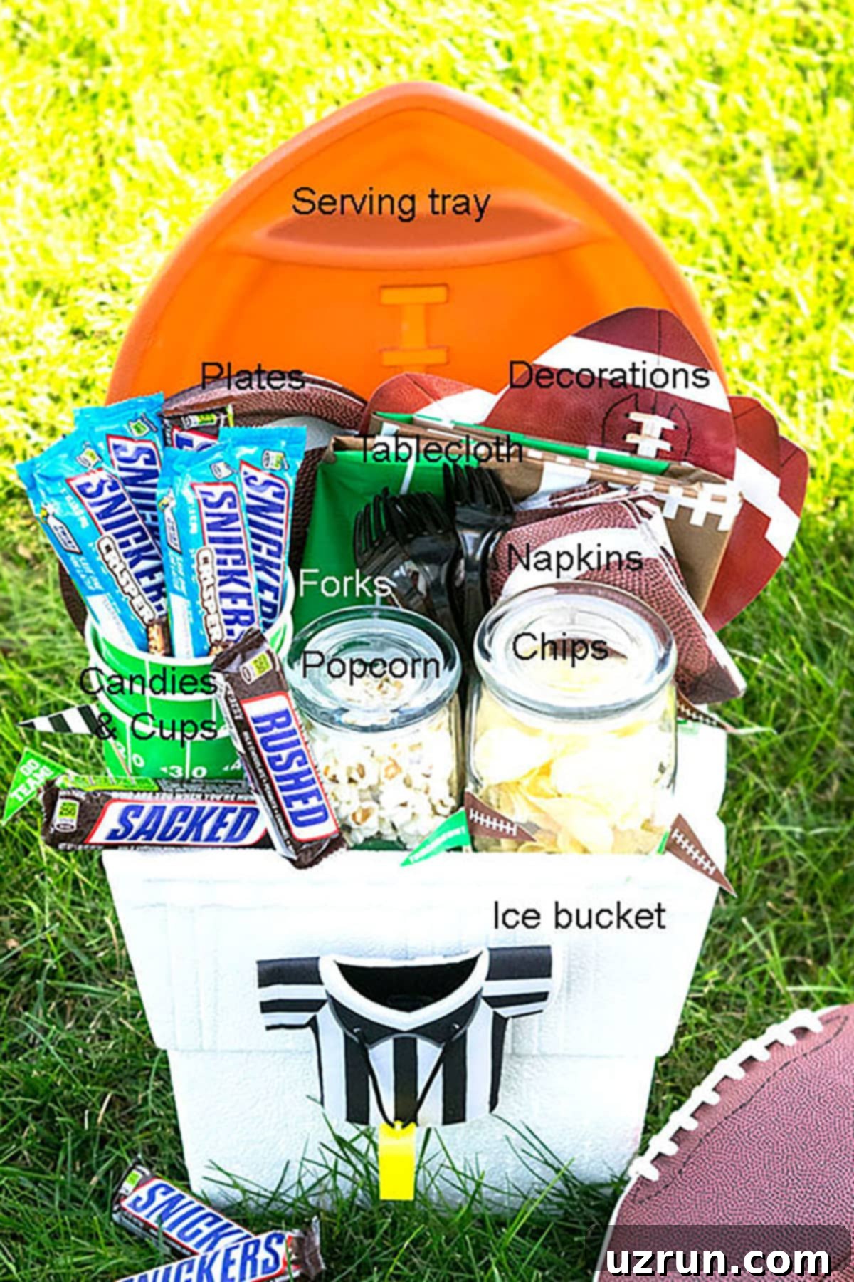 Easy Homemade Food Gifts for Christmas 9 Homemade Football Party Gift Box.