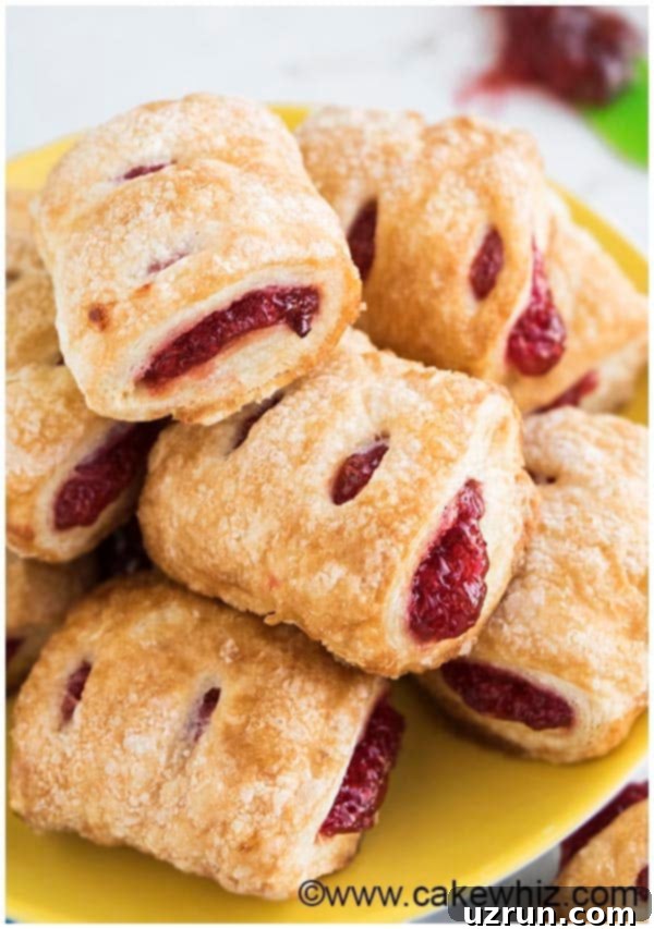 Easy Strawberry Strudels in Yellow Dish