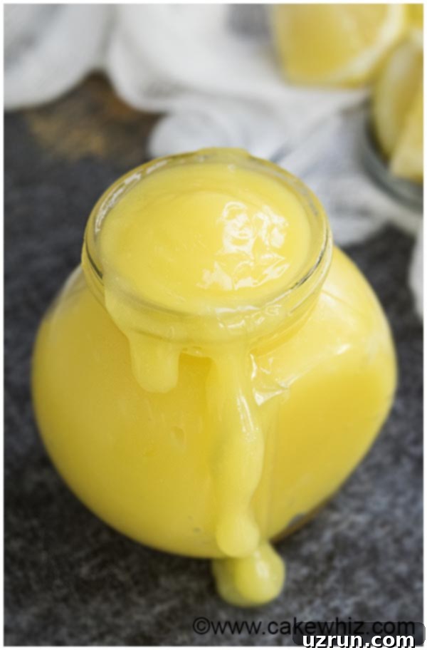Simple 4 Ingredient Lemon Curd Perfection 3 Creamy Homemade Citrus Curd with Zesty Lemon in a Glass Jar