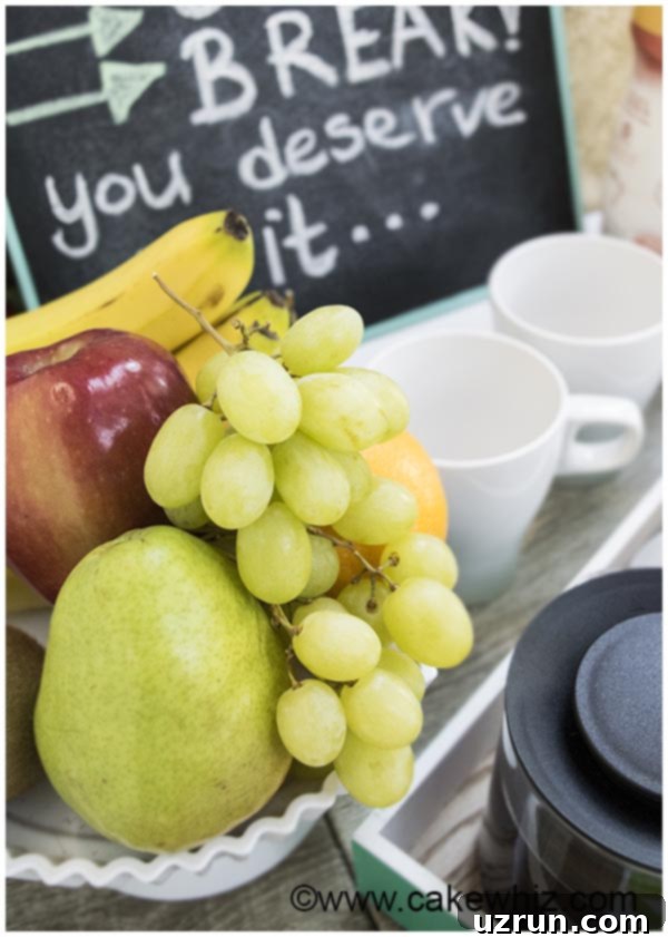 Your Ultimate Home Coffee Oasis 7 Fresh fruits like oranges and kiwi on a home coffee bar.