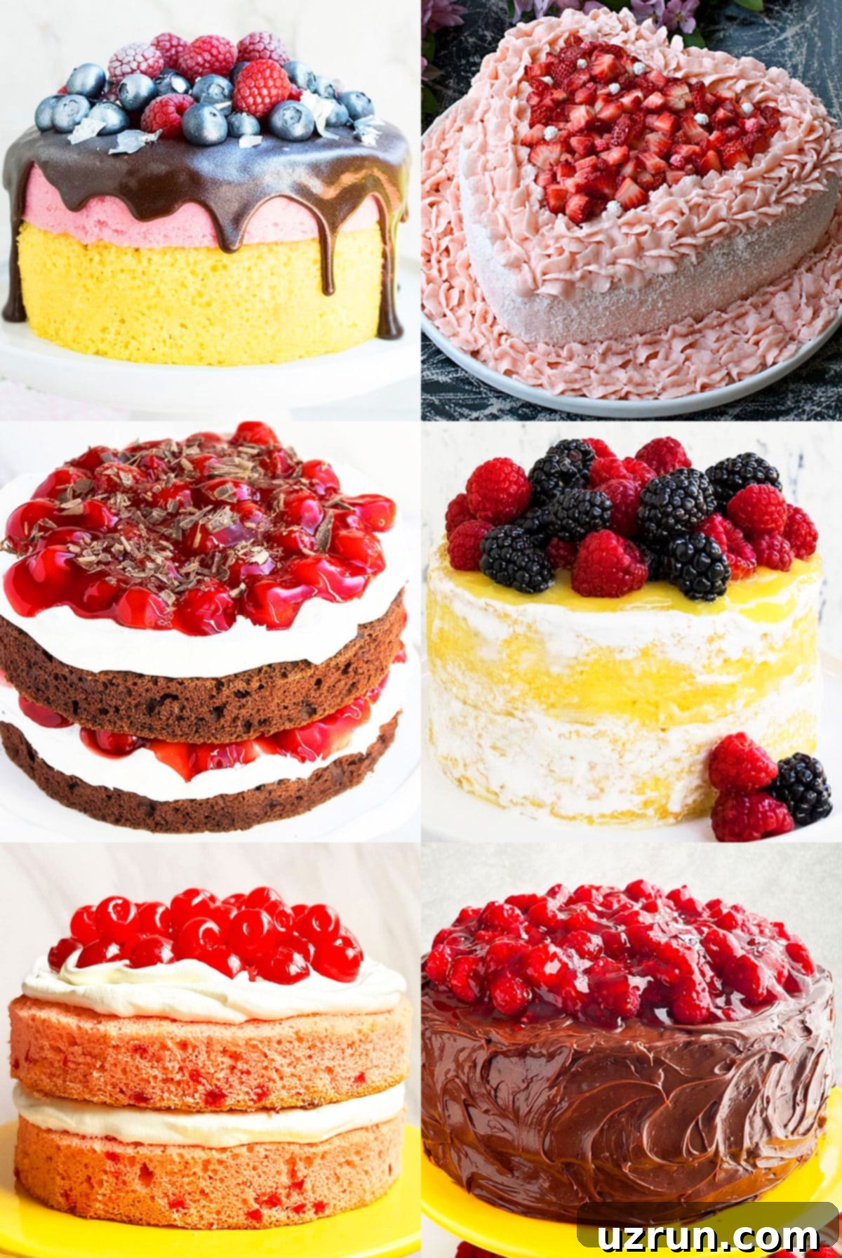Easy Cake Decorating Ideas for Beginners 4 An elegant cake topped with an abundance of fresh, colorful berries.