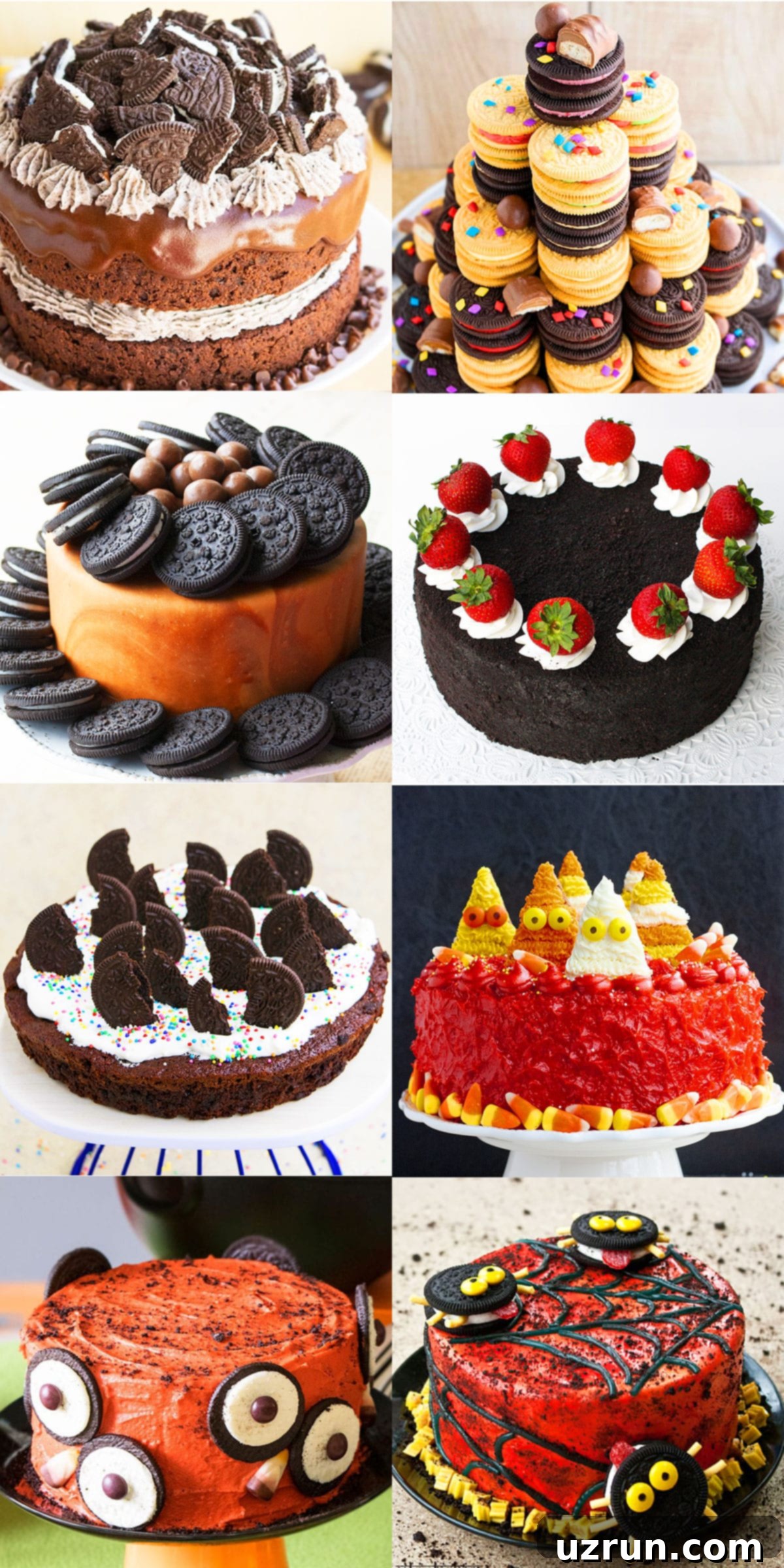 Easy Cake Decorating Ideas for Beginners 9 A cake creatively decorated with various cookies, including crushed and whole pieces.