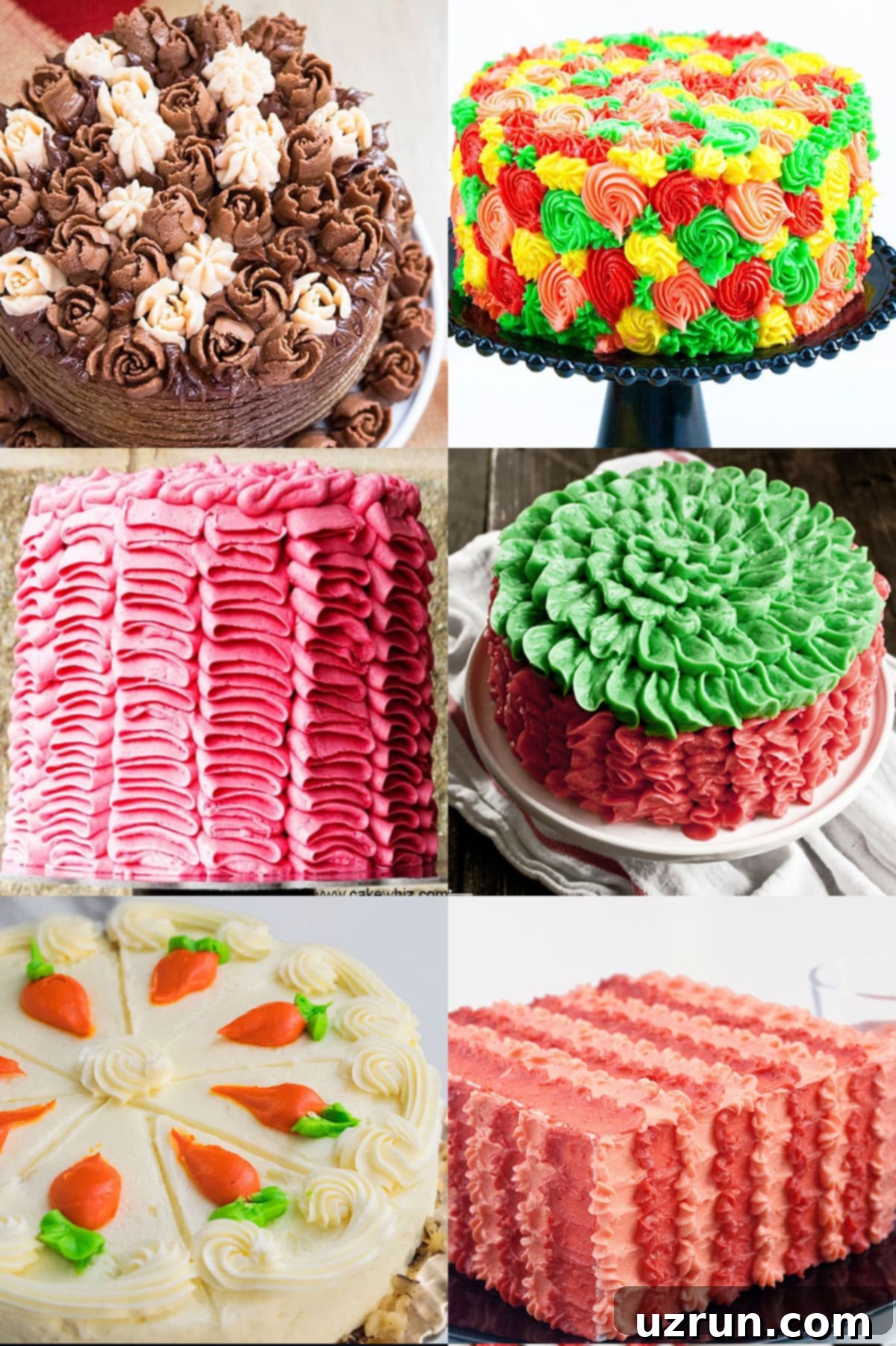Easy Cake Decorating Ideas for Beginners 10 A cake beautifully decorated with intricate buttercream ruffles and piping.