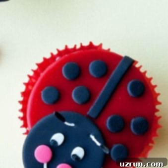Crafting Unique English Titles 5 Easy Homemade Fondant Ladybug Cupcakes on Yellow Background