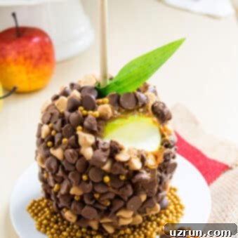Decadent Chocolate Caramel Apple Recipe 5 Easy Homemade Chocolate Caramel Apples on White Dish- Partially Eaten