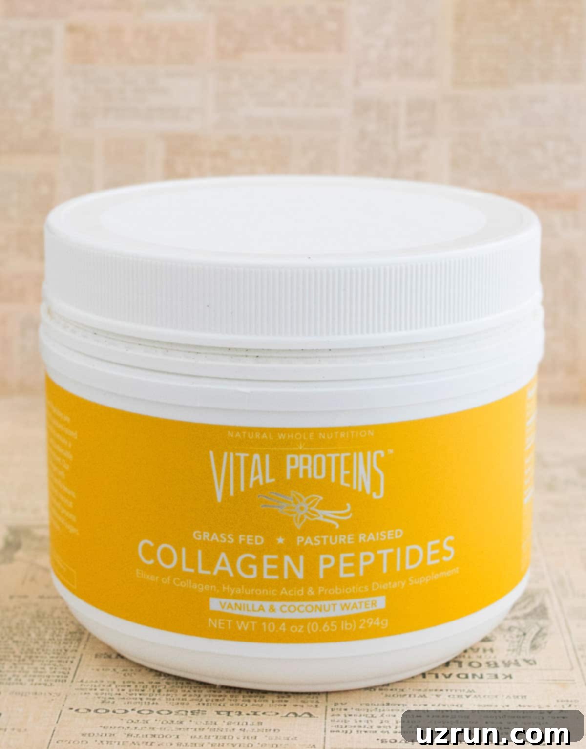 Peanut Butter Chocolate Crispy Bars 7 Container of Vital Proteins Vanilla Coconut Collagen Peptides.