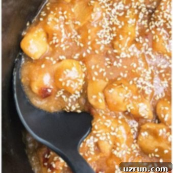 Sticky Slow Cooker Sesame Chicken 5 Easy Sesame Chicken in Black Slow Cooker.